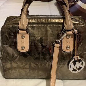 Michael Kore Metallic Satchel